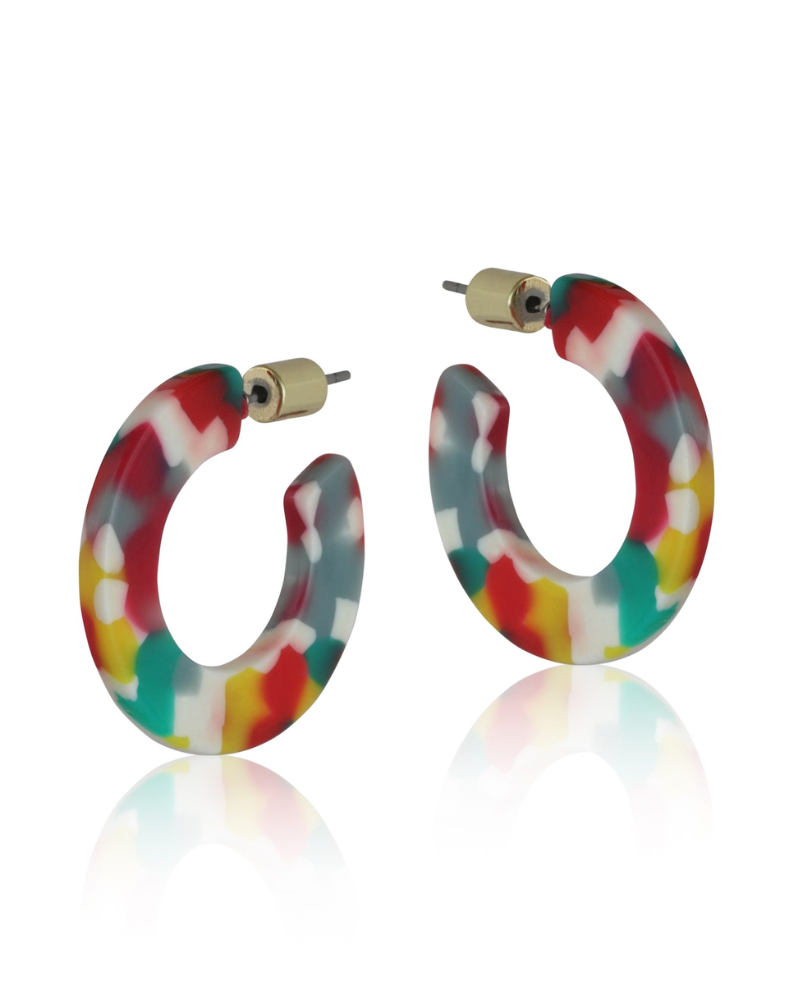 Denise Resin Hoop Earrings