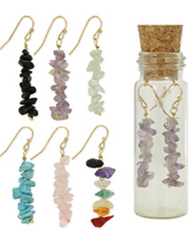 Bottled Treasures Stone Chip Earrings