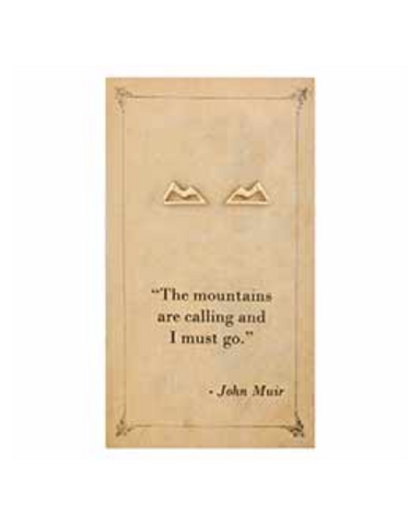 Muir Literary Quotes Mountain Post Earrings