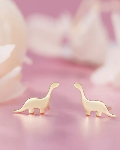 Dinosaur Brushed Stud Earrings Assorted Colours