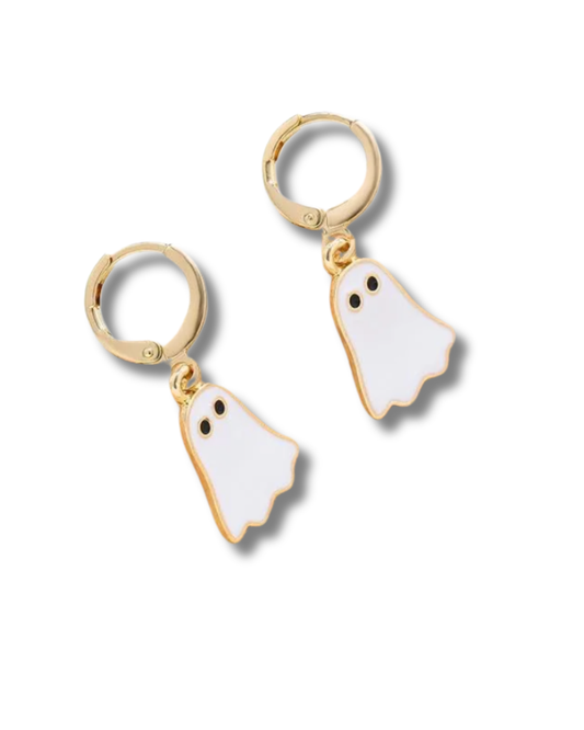 Ghost Huggie Earrings in Gold