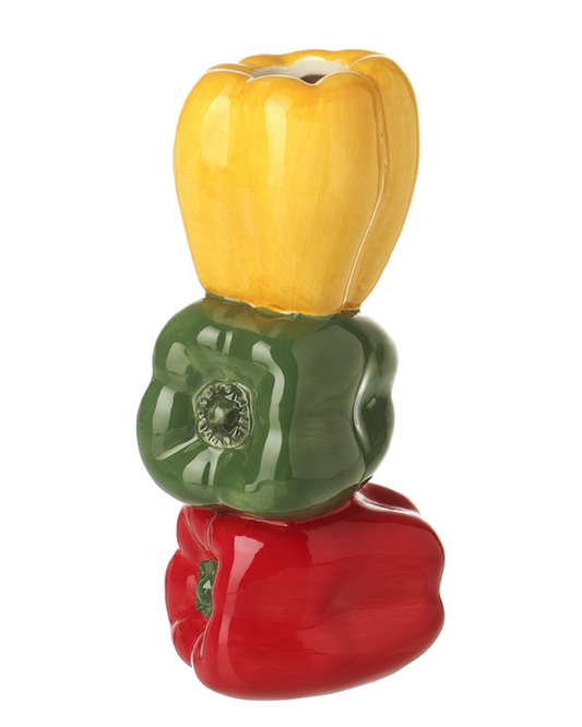 Ceramic Bell Pepper Stack Vase