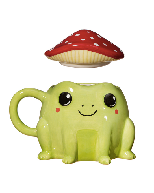 Fergus Frog Mug with Mushroom Lid