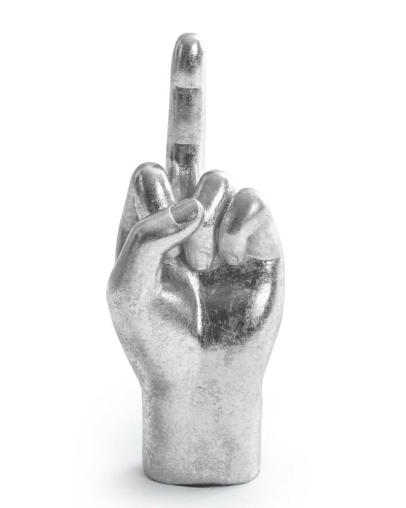 Silver Middle Finger Ring Holder