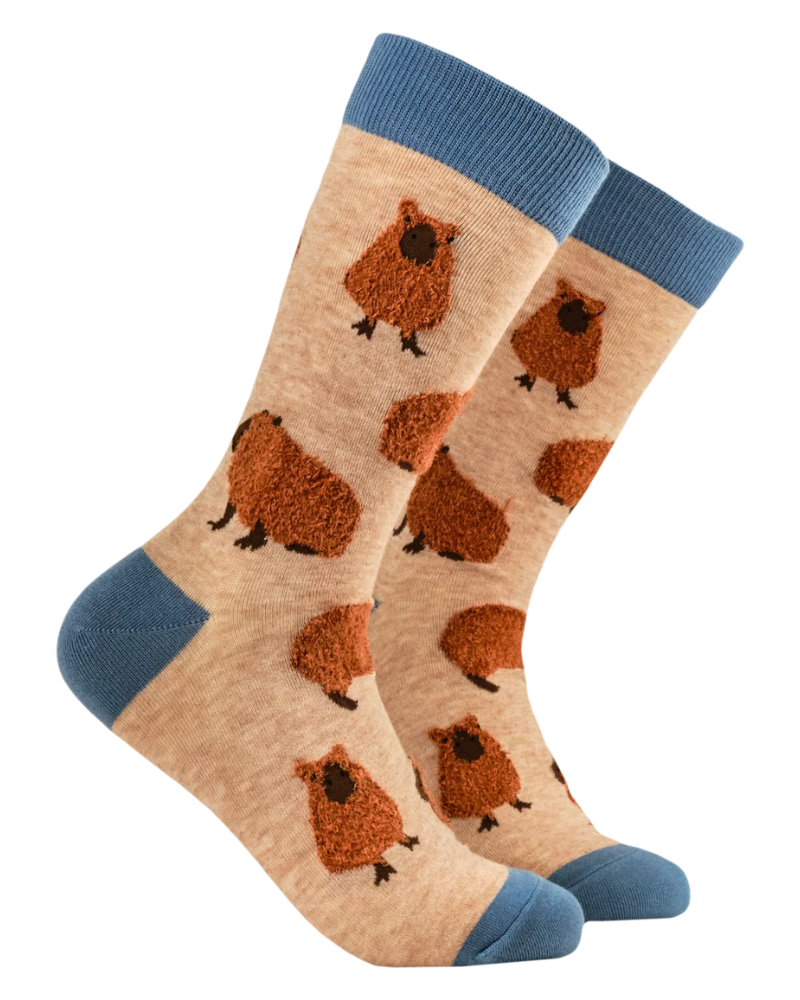Fluffy Capybara Crew Socks