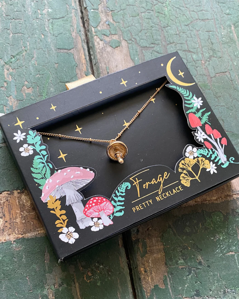 Forage Gold Mushroom Necklace