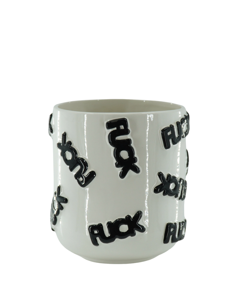 Ceramic "FUCK" Pot Large