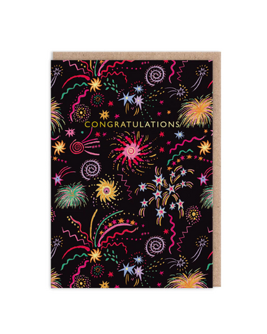 Fireworks Congratulations Greeting Card