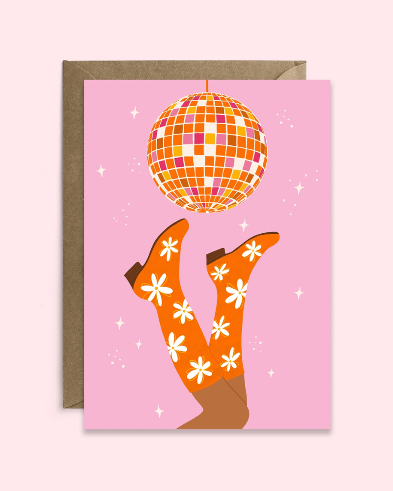 Daisy Disco Greeting Card
