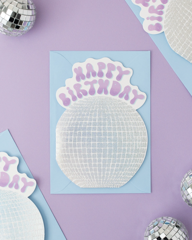 Mirror Disco Ball Birthday Card