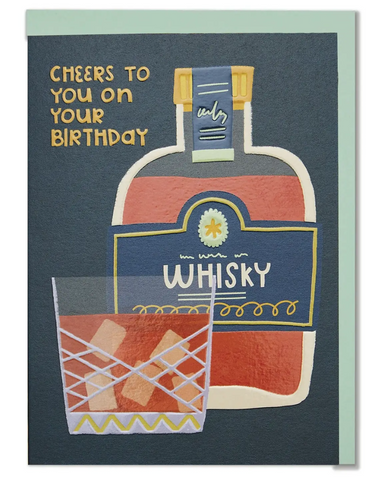 Whisky on the Rocks Birthday Card