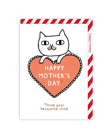 Favourite Child Cat Mother's Day Card