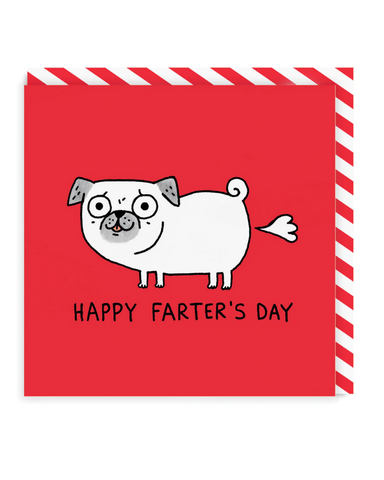 Happy Farter's Day Pug Greeting Card