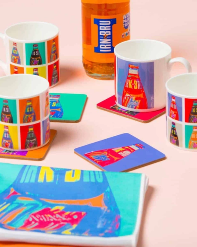 Irn Bru Pop Art Coaster Assorted By Gillian Kyle