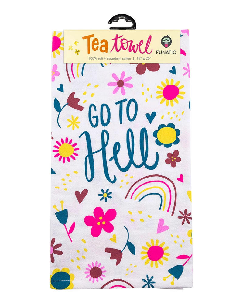 Go To Hell Tea Towel