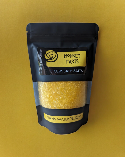 Monkey Farts Banana Scented Glasgow Epsom Bath Salts