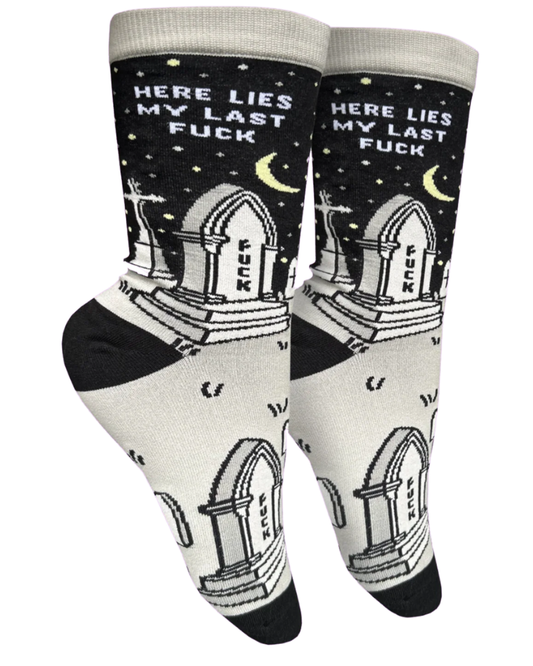 Here Lies My Last Fuck Graveyard Crew Socks