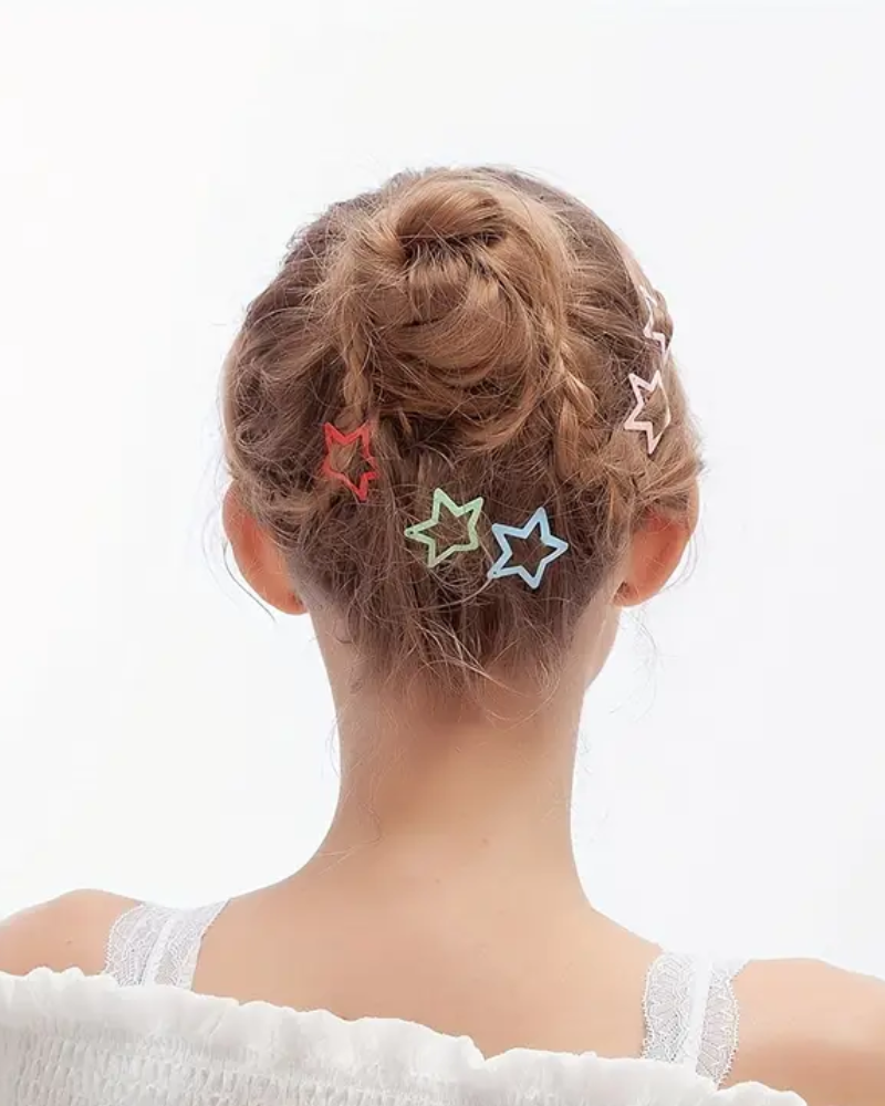 Star shaped hair clips hotsell