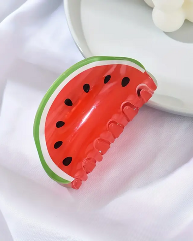 Watermelon Fruit Shaped Acrylic Hair Claw