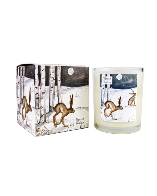 Hare Orange Clove Scented Illustrated Candle Wildlife Collection
