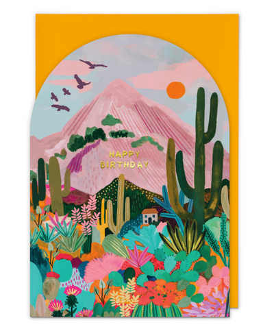 Cactus Mountain Birthday Card