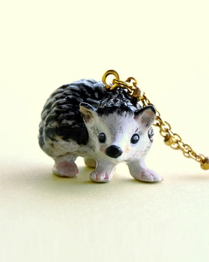 Hedgehog Porcelain Necklace by Camp Hollow