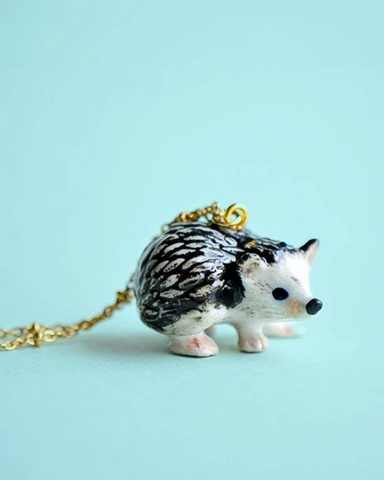 Hedgehog Porcelain Necklace by Camp Hollow