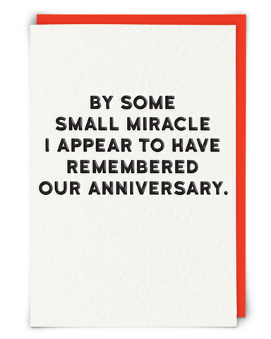 Anniversary Miracle Greeting Card