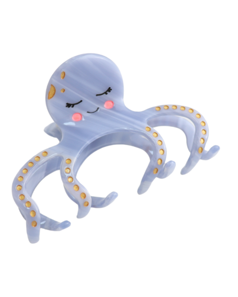 10cm Octopus Hair Claw Clip in Blue