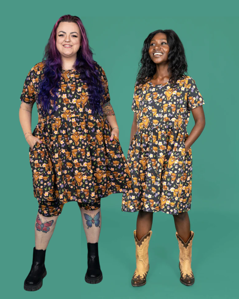 Plus size cow print dress cheap