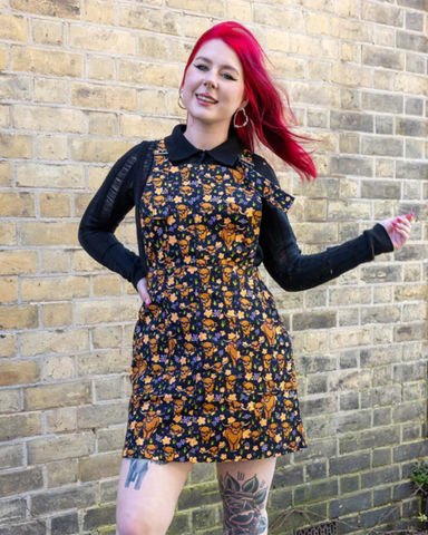 Highland Cows A-Line Pinafore by Run & Fly