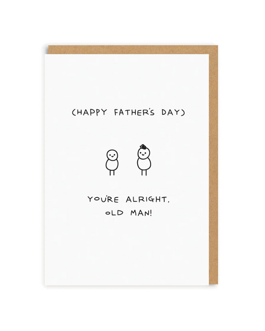Happy Father's Day Old Man Greeting Card