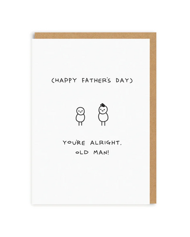 Happy Father's Day Old Man Greeting Card