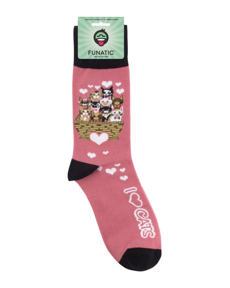 Unisex I Love Cats Socks