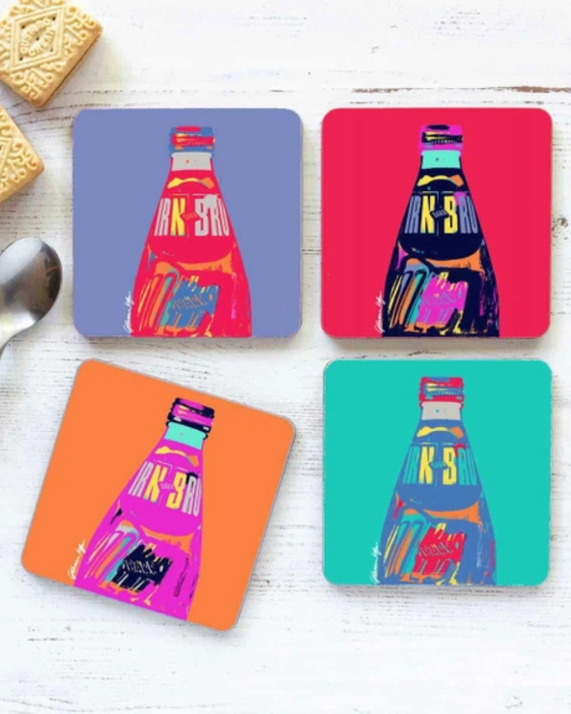 Irn Bru Pop Art Coaster Assorted By Gillian Kyle