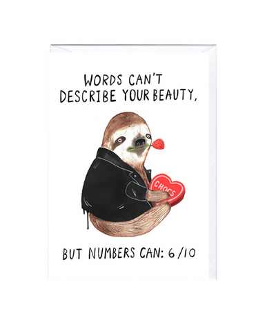 Words Can't Describe Sloth Greeting Card