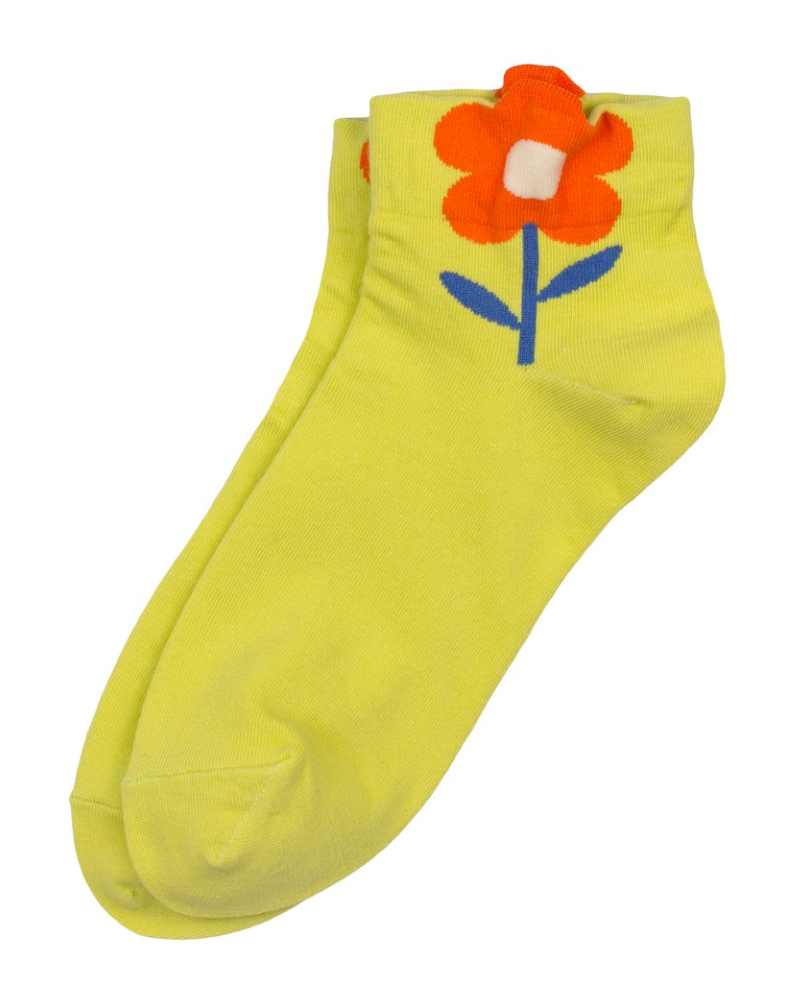 Big Flower Ladies Ankle Socks