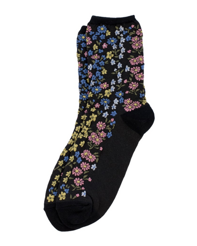Embossed Blooming Garden Socks