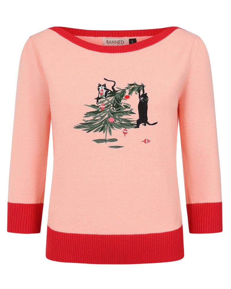 Kiki Purrfect Christmas Tree Cat Jumper