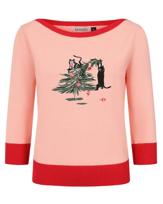 Kiki Purrfect Christmas Tree Cat Jumper