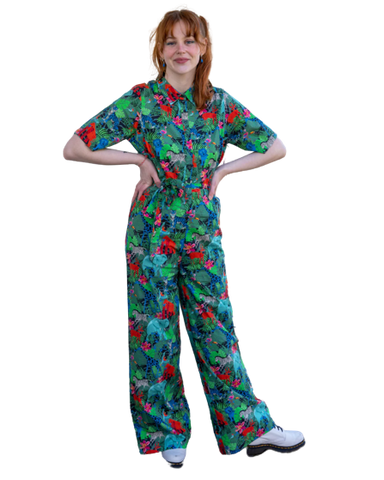 Jungle Print Unisex Jumpsuit Run And Fly