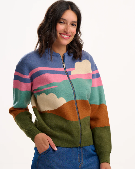 Solana Cloudy Hills Knitted Bomber By Sugarhill Brighton