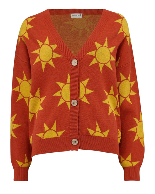 Angelica Red Canyon Sunshine Cardigan by Sugarhill Brighton
