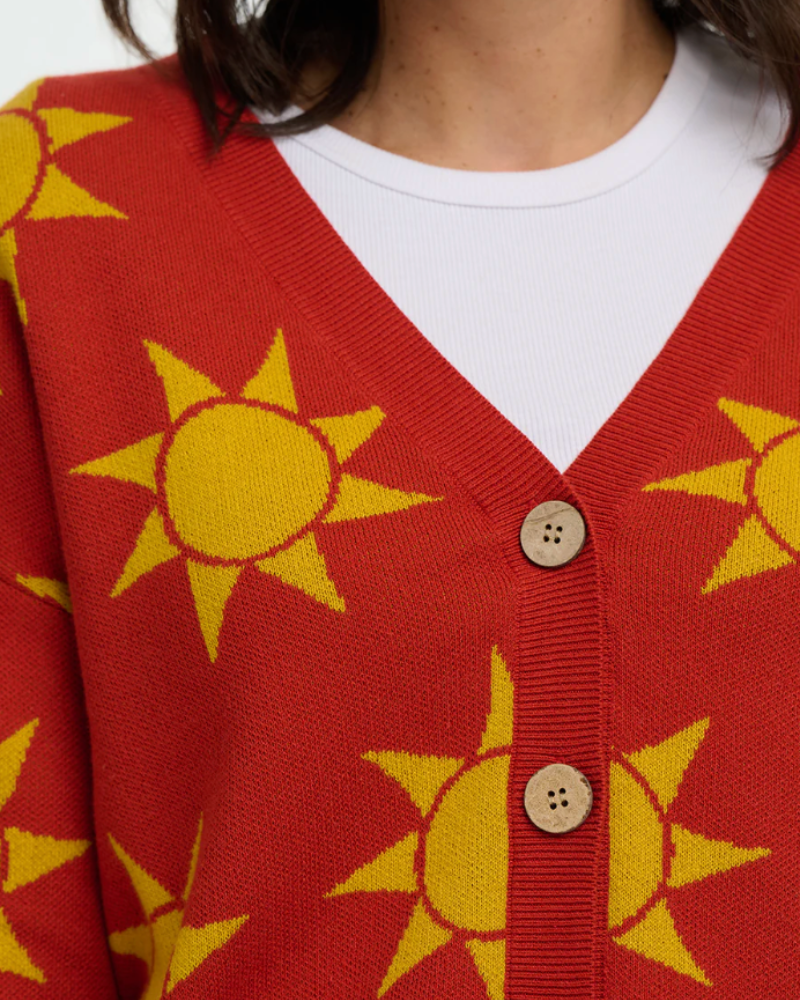 Angelica Red Canyon Sunshine Cardigan by Sugarhill Brighton
