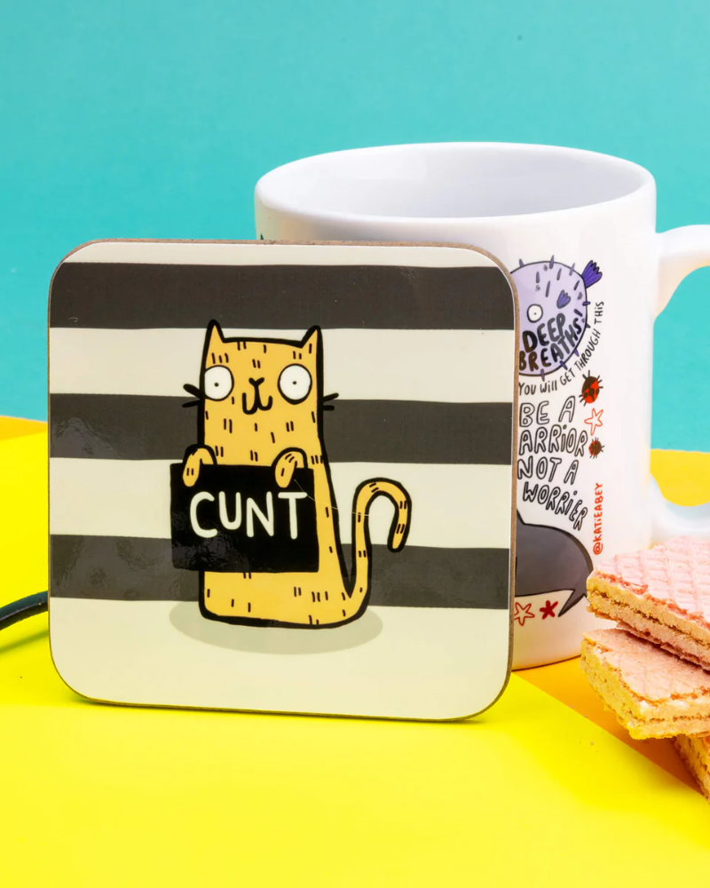 Cunt Sweary Cat Coaster