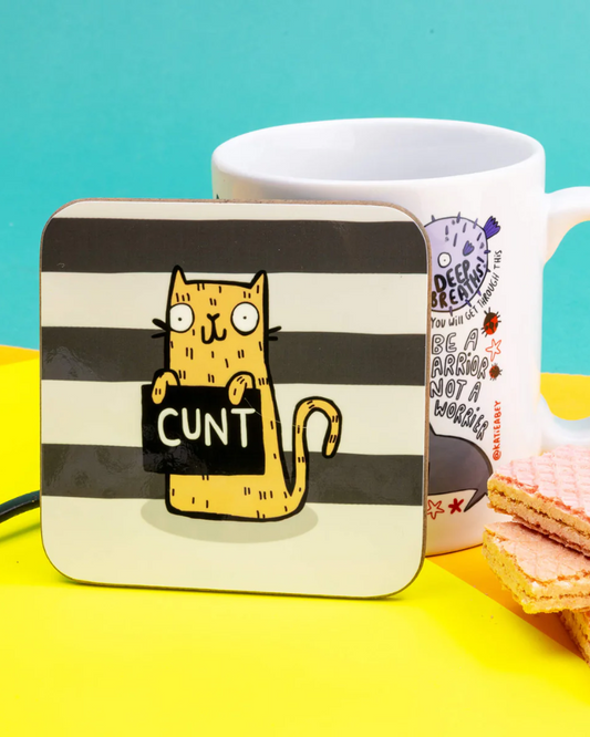Cunt Sweary Cat Coaster