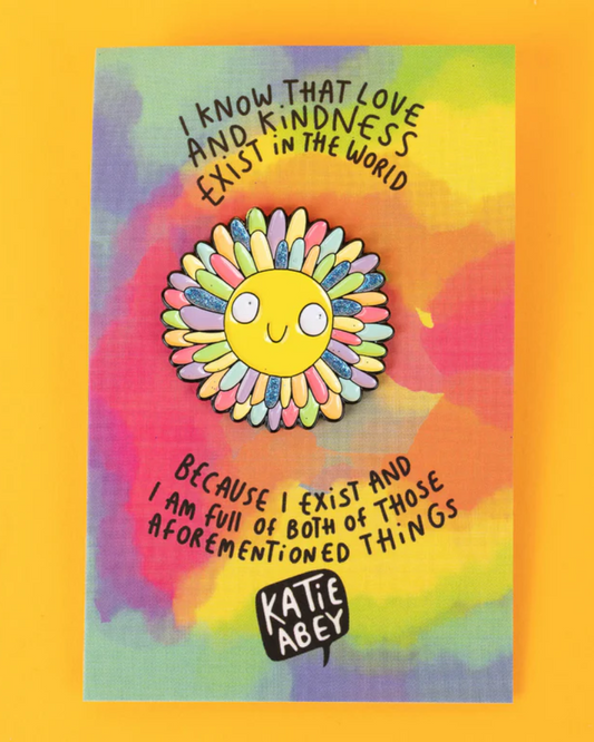 Love & Kindness Flower Pin Badge