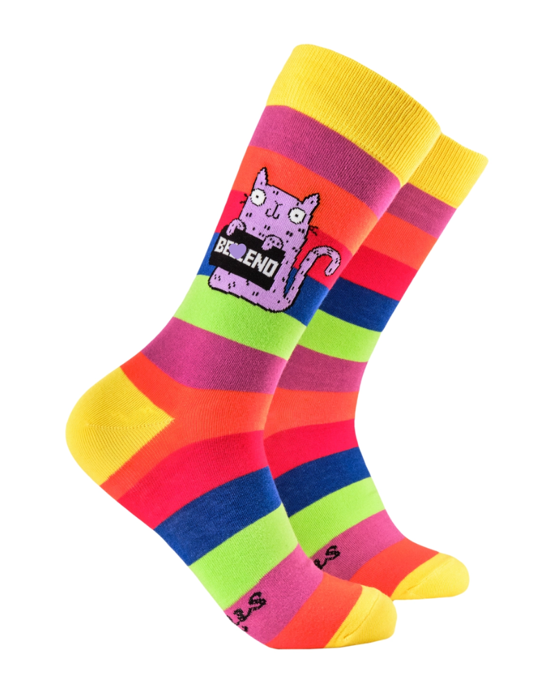 Bellend Cat Rainbow Crew Socks