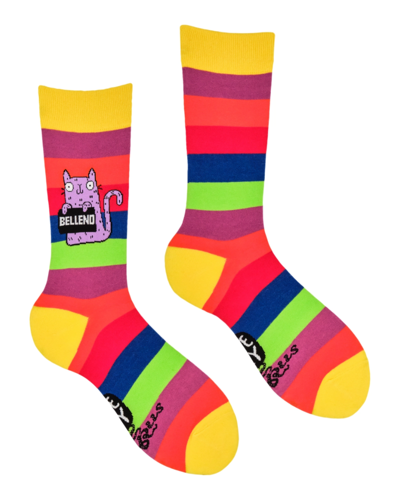 Bellend Cat Rainbow Crew Socks