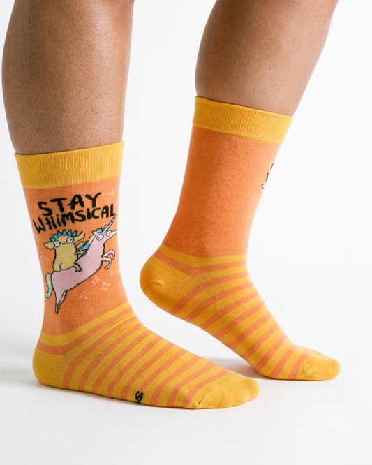 Stay Whimsical Cat Crew Socks